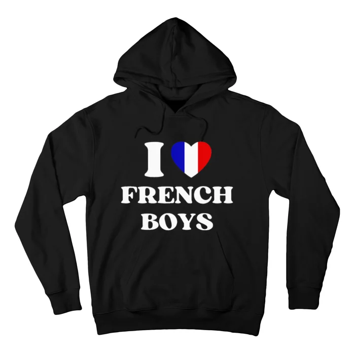 Funny I Love French I Red Heart French France Hoodie