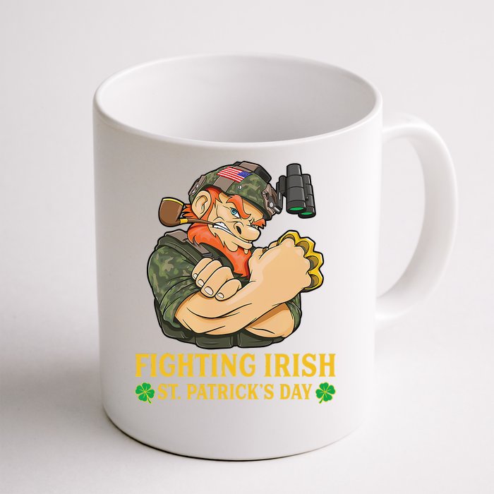 Fighting Irish Leprechaun American Soldier St Patrick's Day Front & Back Coffee Mug