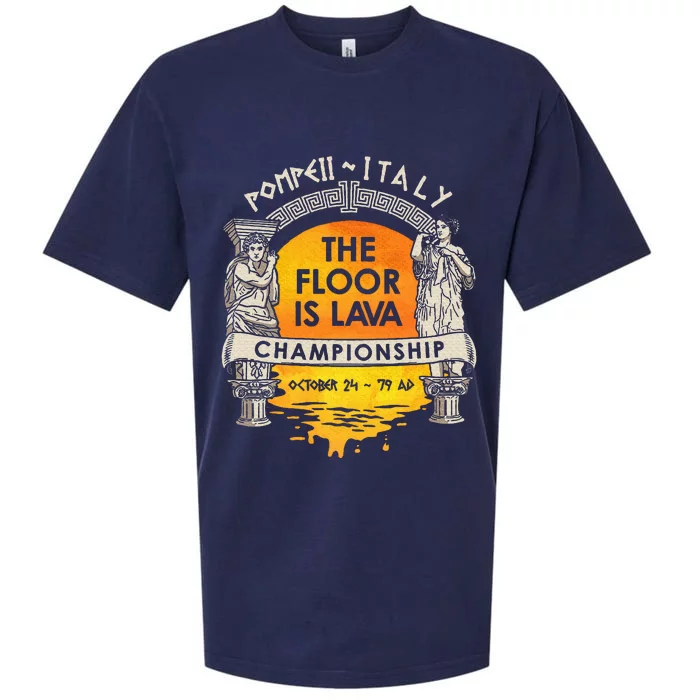 Floor Is Lava Championship History Pompeii Ancient Ironic Sueded Cloud Jersey T-Shirt