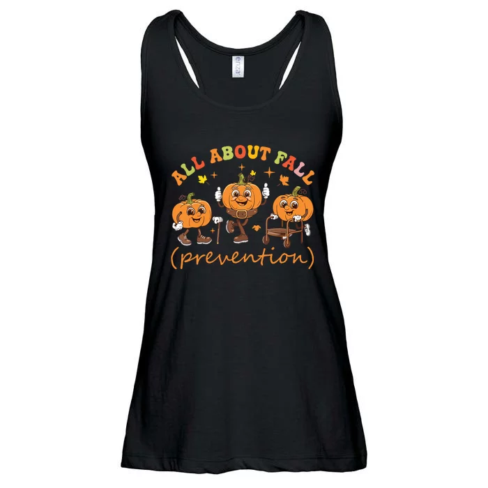 Funny I Love Fall Prevention Thanksgiving Pumpkins Old Ladies Essential Flowy Tank