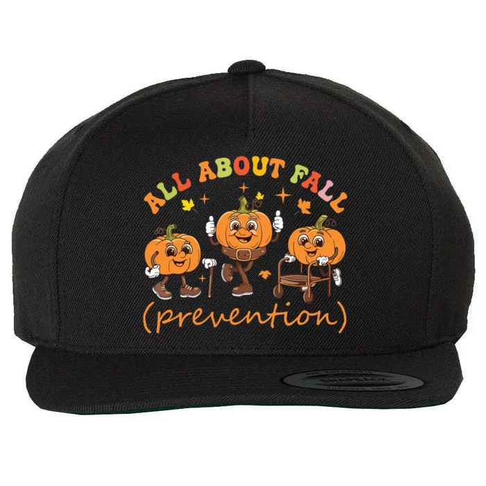 Funny I Love Fall Prevention Thanksgiving Pumpkins Old Wool Snapback Cap