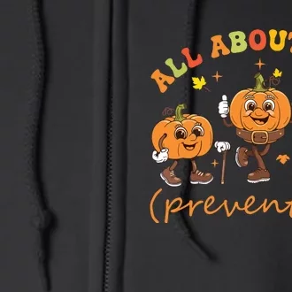 Funny I Love Fall Prevention Thanksgiving Pumpkins Old Full Zip Hoodie