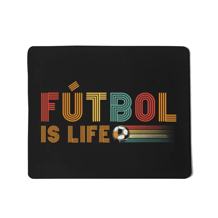 Futbol Is Life Football Lover Soccer Funny Vintage Mousepad