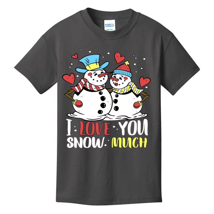 Funny I Love You Snow Much Snowman Women Kids T-Shirt