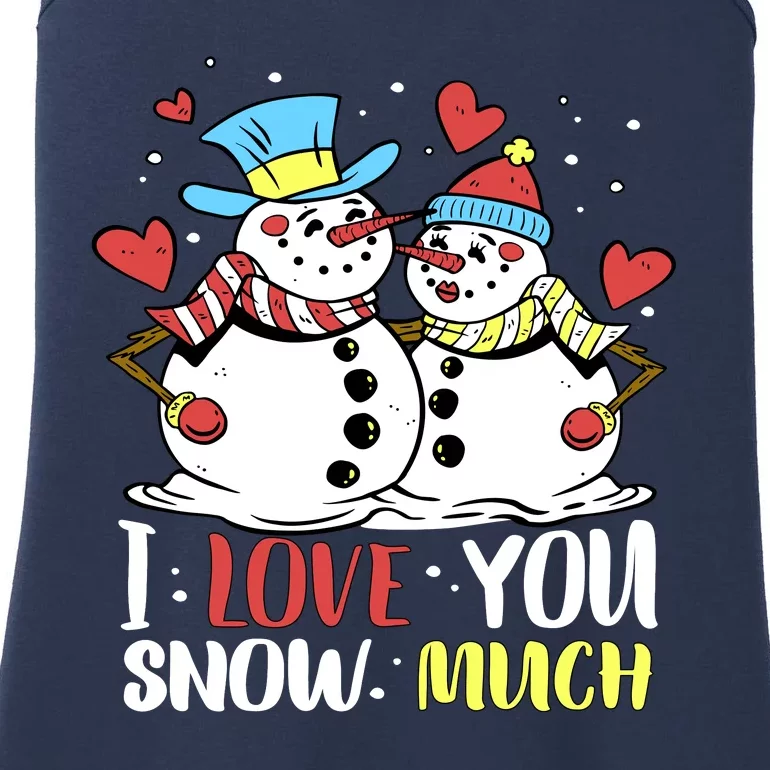 Funny I Love You Snow Much Snowman Women Ladies Essential Tank