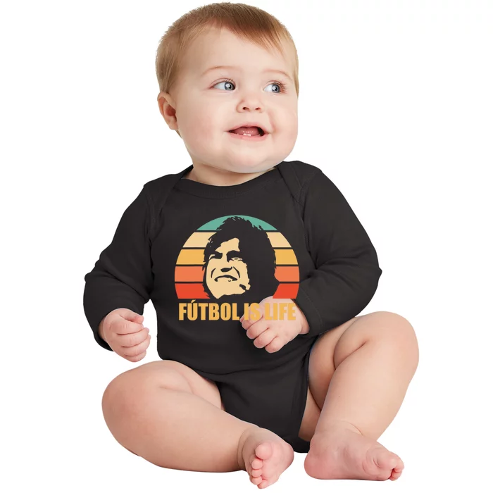 Futbol Is Life Baby Long Sleeve Bodysuit