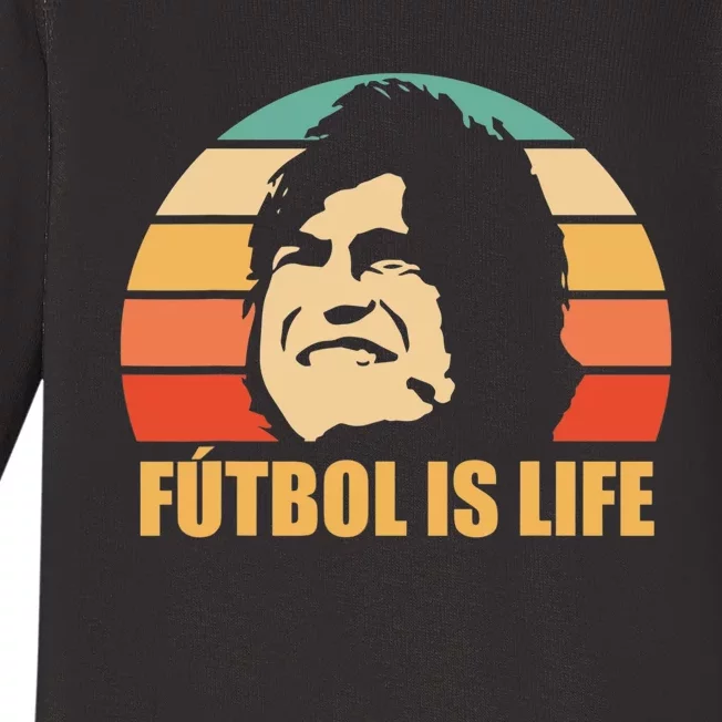 Futbol Is Life Baby Long Sleeve Bodysuit