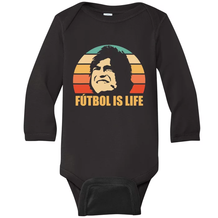 Futbol Is Life Baby Long Sleeve Bodysuit