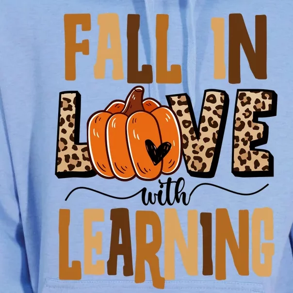 Fall In Love With Learning Teacher Gift Unisex Surf Hoodie