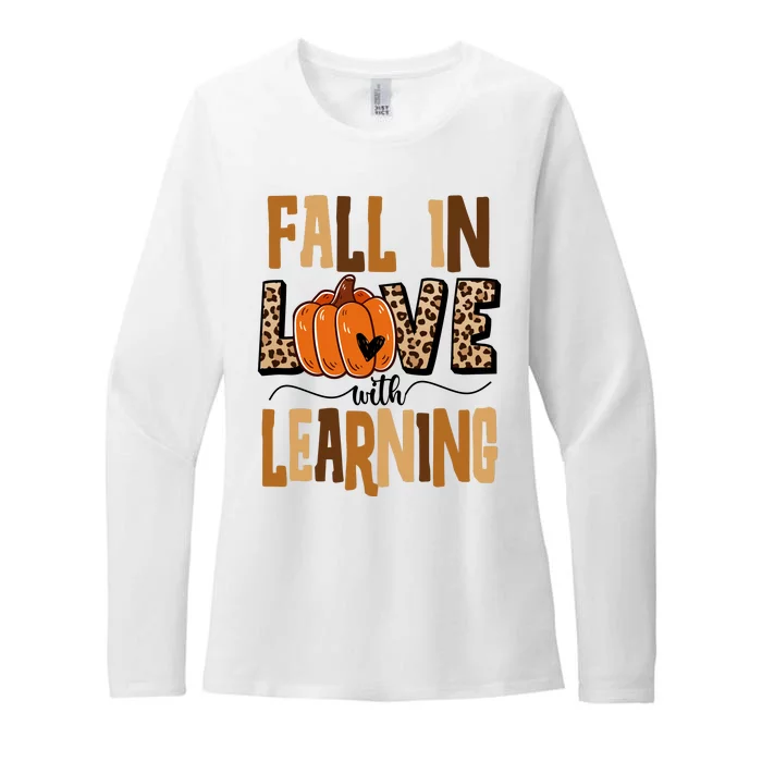 Fall In Love With Learning Teacher Gift Womens CVC Long Sleeve Shirt