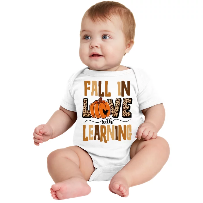 Fall In Love With Learning Teacher Gift Baby Bodysuit