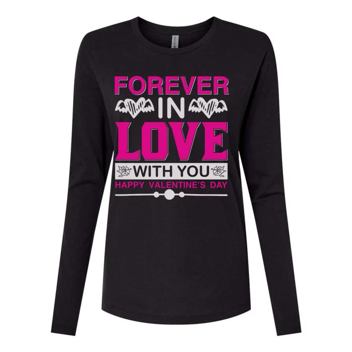 Forever In Love With You Womens Cotton Relaxed Long Sleeve T-Shirt