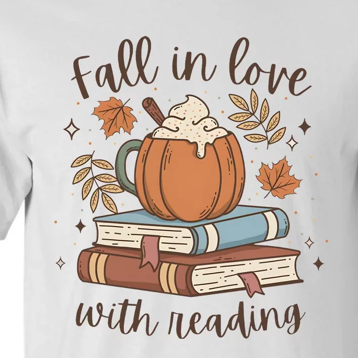 Fall In Love With Reading Teacher Autumn Tall T-Shirt