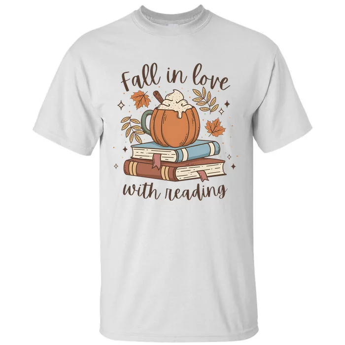 Fall In Love With Reading Teacher Autumn Tall T-Shirt