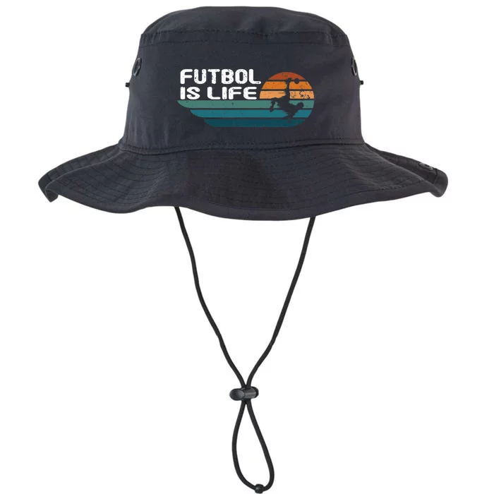 Fútbol Is Life Funny Vintage Football Lover Soccer Legacy Cool Fit Booney Bucket Hat