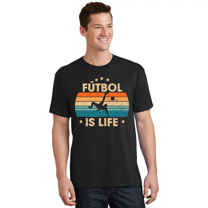 Futbol Is Life Retro Soccer Gift For Player T-Shirt