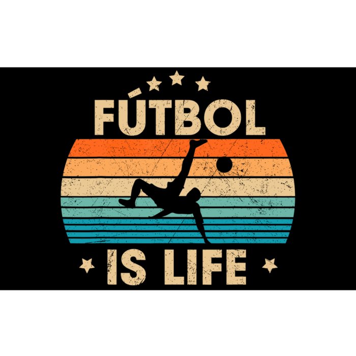 Futbol Is Life Retro Soccer Gift For Player Bumper Sticker