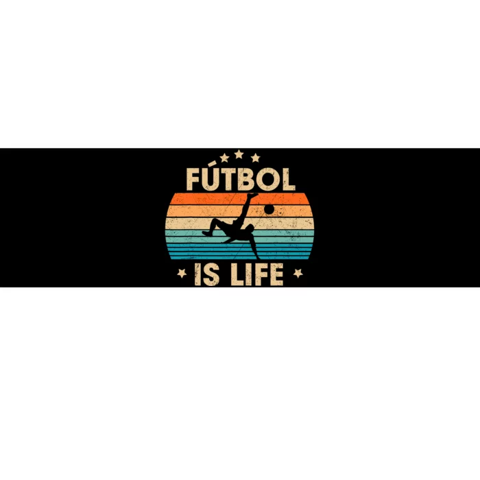 Futbol Is Life Retro Soccer Gift For Player Bumper Sticker