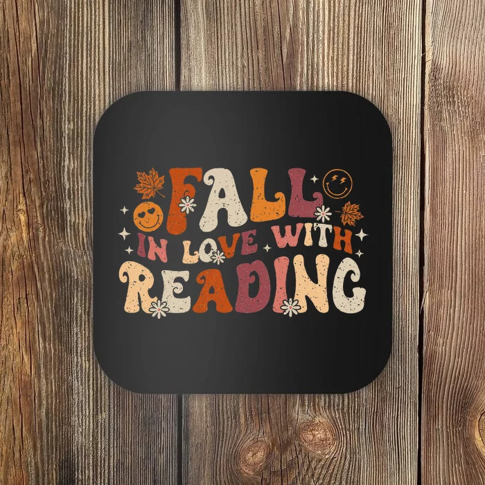 Fall In Love With Reading Autum Thanksgiving Teacher Coaster