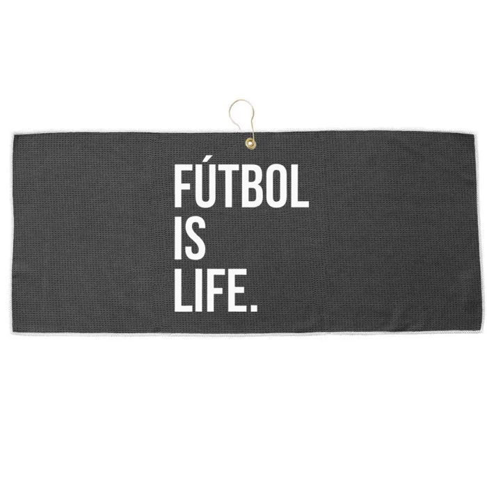 Futbol Is Life Large Microfiber Waffle Golf Towel