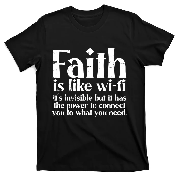 Faith Is Like Wifi God Jesus Religious Christian Men Women T-Shirt ...