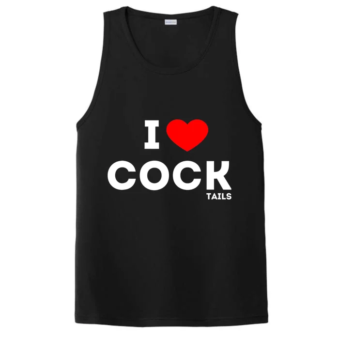 Funny I Love Cocktails Drinking Pun Gift Performance Tank