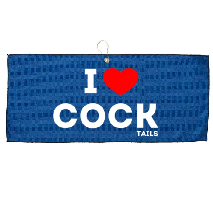 Funny I Love Cocktails Drinking Pun Gift Large Microfiber Waffle Golf Towel