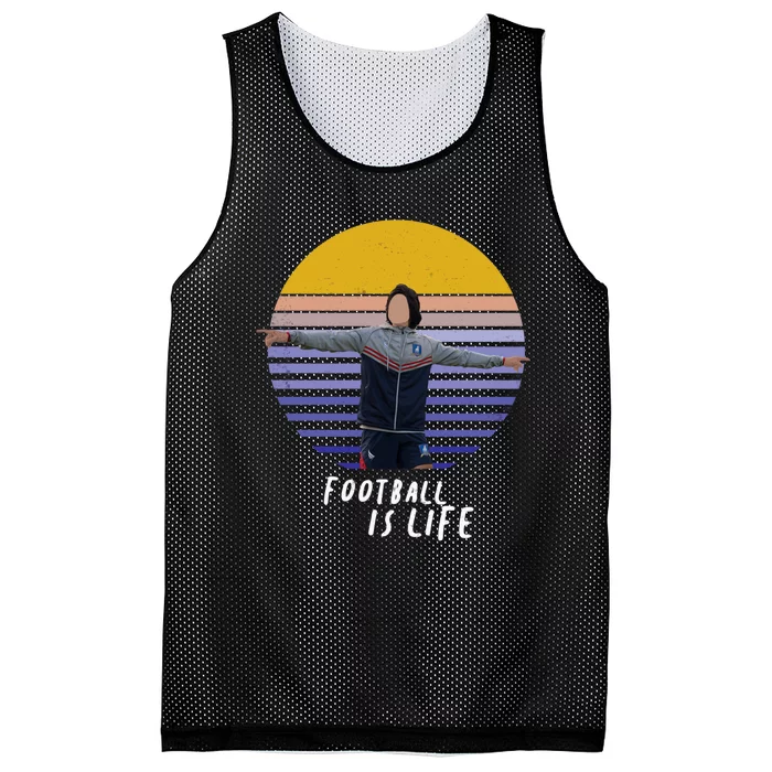 Football Is Life Vintage Sunset Mesh Reversible Basketball Jersey Tank