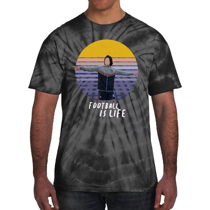 Football Is Life Vintage Sunset Tie-Dye T-Shirt