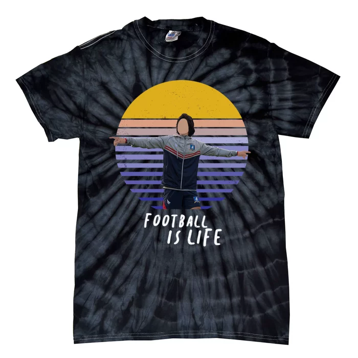 Football Is Life Vintage Sunset Tie-Dye T-Shirt