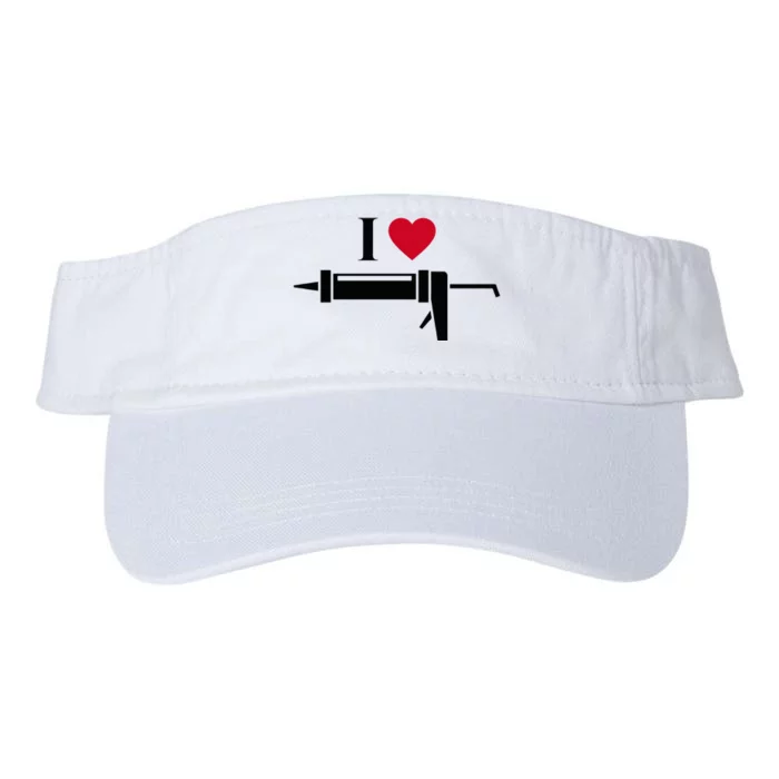 Funny I Love Caulk Handyman and Handy Woman Design Valucap Bio-Washed Visor