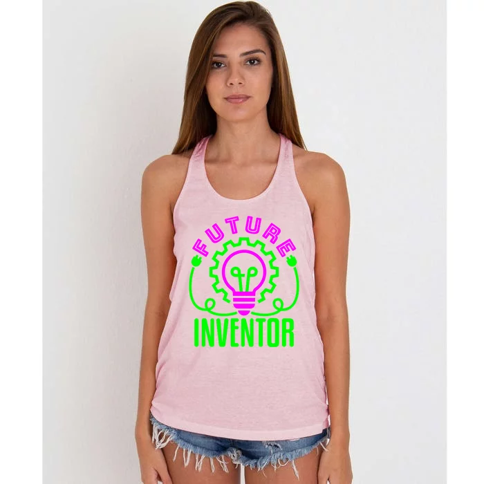 Future Inventor Love Inventing Innovator Science Stem Gift Women's Knotted Racerback Tank