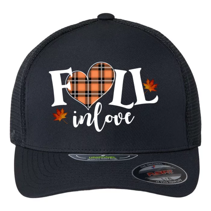 Fall In Love Cute Gift Flexfit Unipanel Trucker Cap