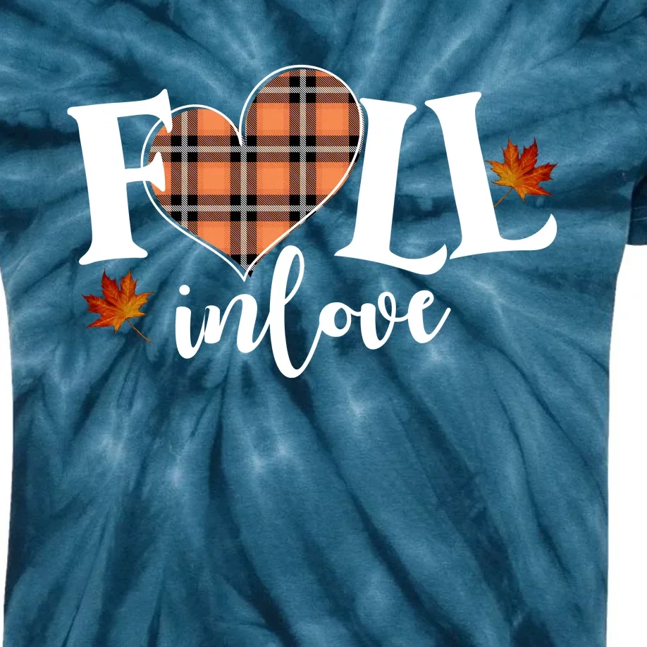 Fall In Love Cute Gift Kids Tie-Dye T-Shirt