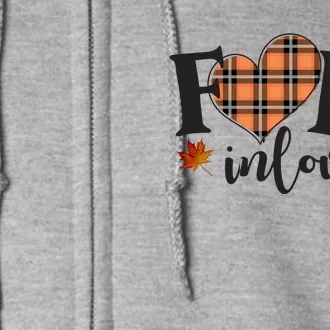 Fall In Love Cute Gift Full Zip Hoodie