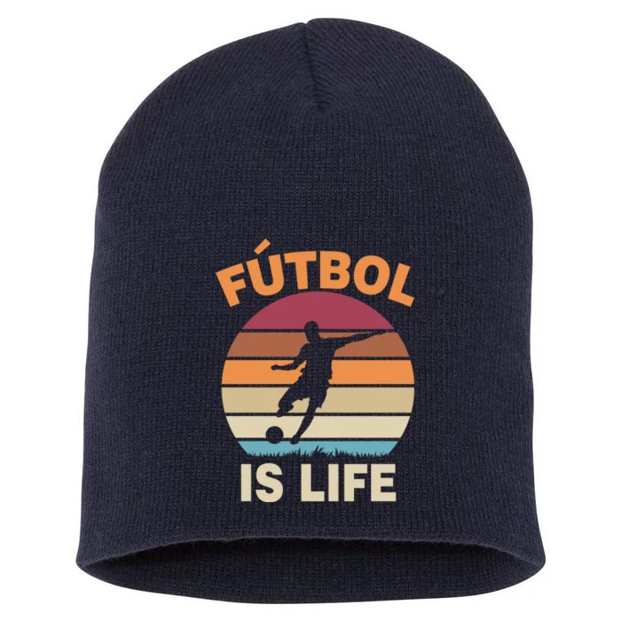 Futbol Is Life Short Acrylic Beanie