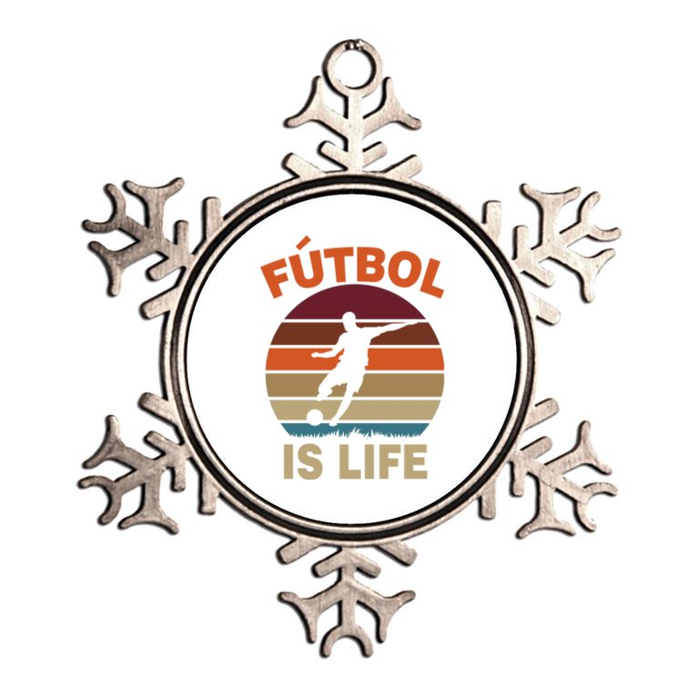 Futbol Is Life Metallic Star Ornament