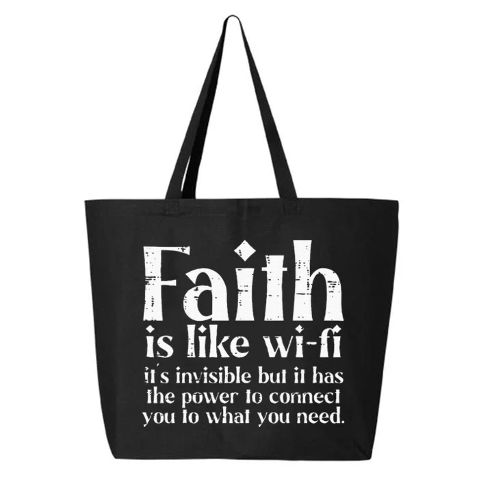 Faith Is Like Wifi God Jesus Religious Christian 25L Jumbo Tote