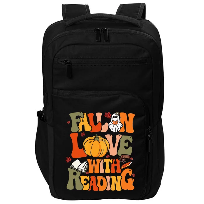 Fall In Love With Reading Book Autumn Pumpkins And Teachers Impact Tech Backpack