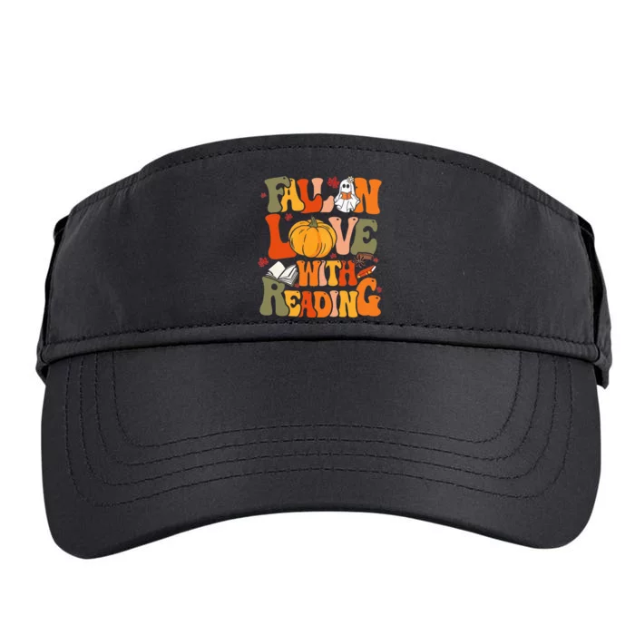 Fall In Love With Reading Book Autumn Pumpkins And Teachers Adult Drive Performance Visor