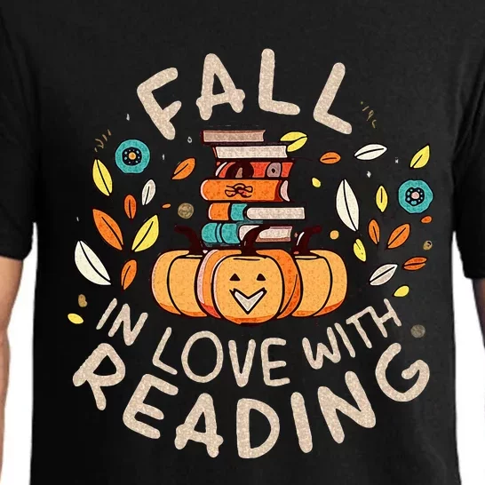 Fall In Love With Reading Book Autumn Pumpkins And Teachers Pajama Set