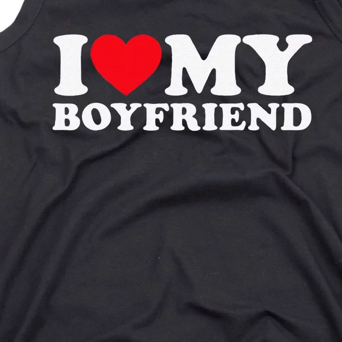 Funny I Love My Boyfriend Heart My Boyfriend Bf Tank Top