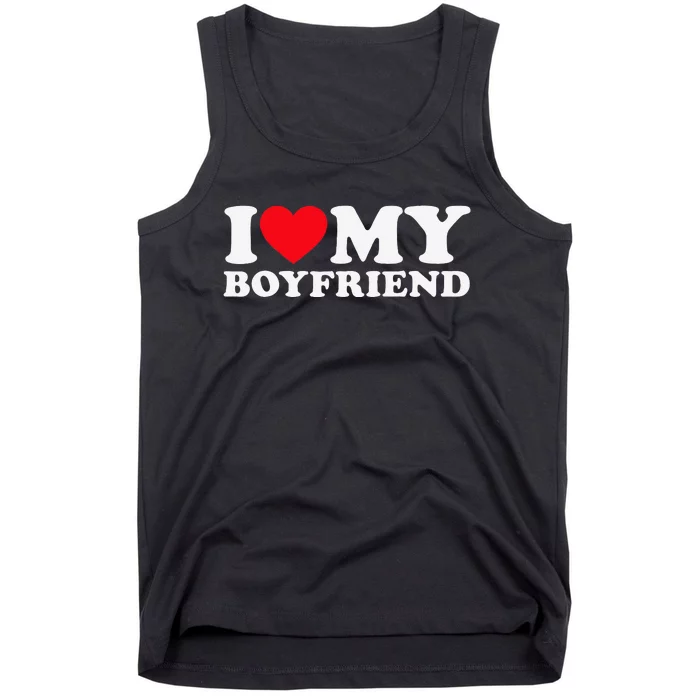 Funny I Love My Boyfriend Heart My Boyfriend Bf Tank Top