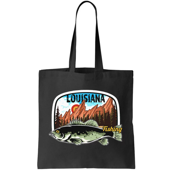 Fishing In Louisiana Retro Nature Louisiana Fishing Tote Bag