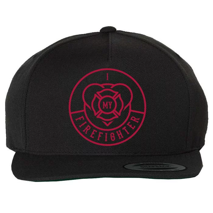 Firefighter I Love My Firefighter Gift Wool Snapback Cap