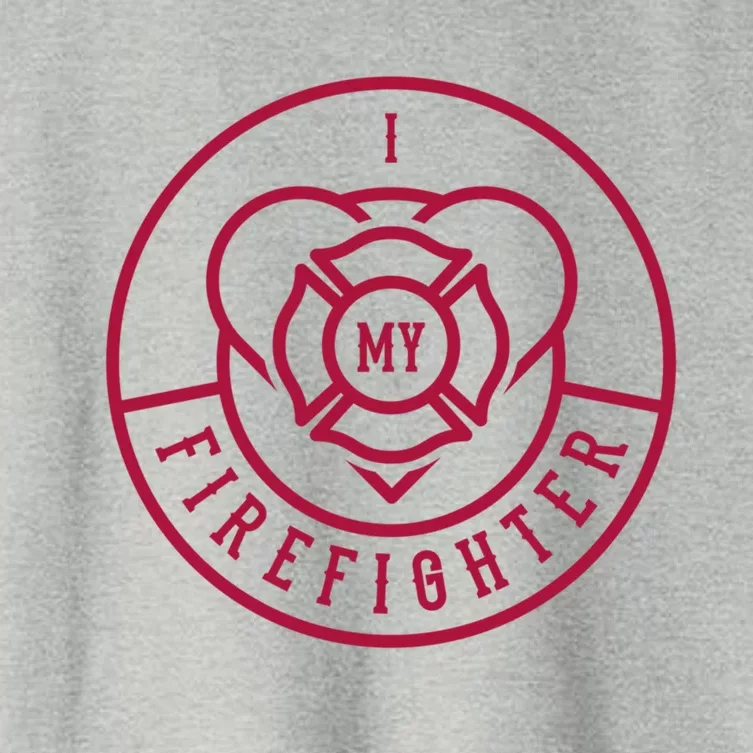 Firefighter I Love My Firefighter Gift Women's Crop Top Tee