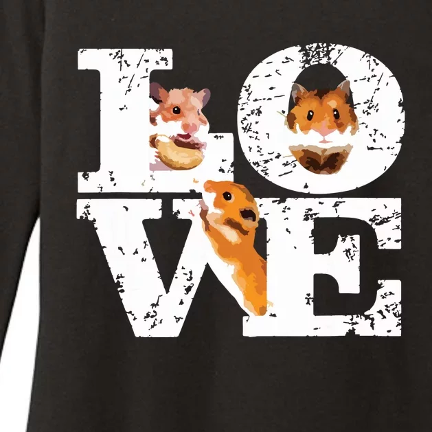 Funny I Love Hamsters Gift Cute Hamster Pet Lover Hamster Womens CVC Long Sleeve Shirt