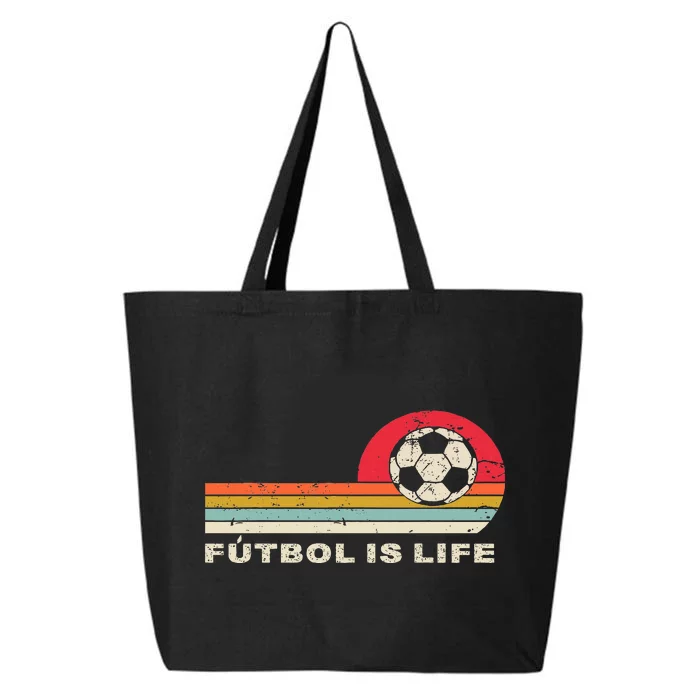 Futbol Is Life Football Lovers Soccer 25L Jumbo Tote