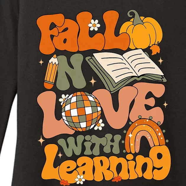 Fall In Love With Learning Autum Thanksgiving Teacher Womens CVC Long Sleeve Shirt