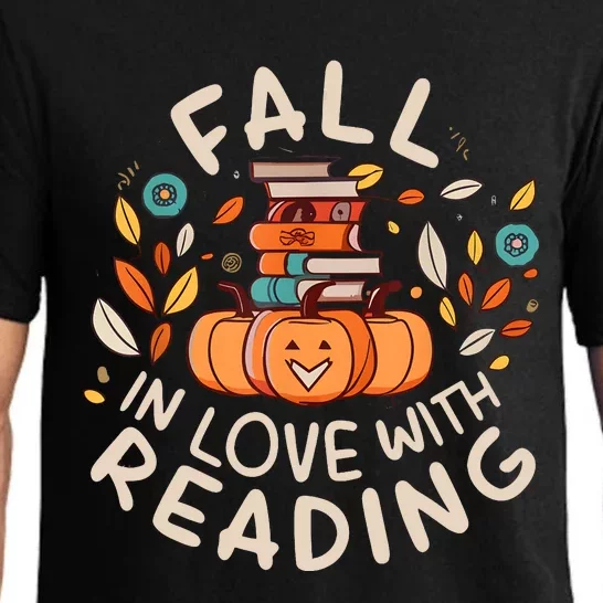 Fall In Love With Reading Fall Season Bookworm Book Lover Pajama Set